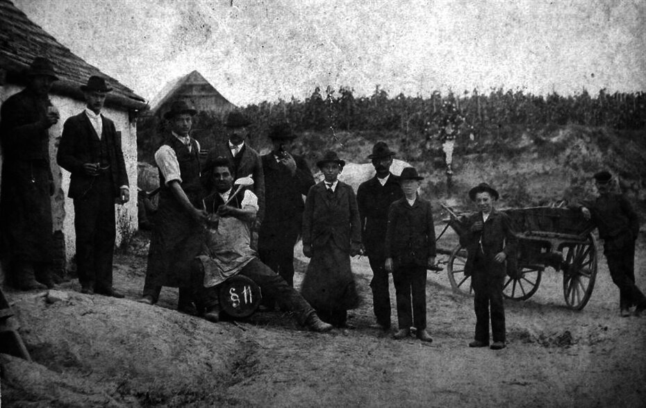 Fels, Kellerpartie im Hammergraben nach 1907 [Foto: Archiv Leuthner]